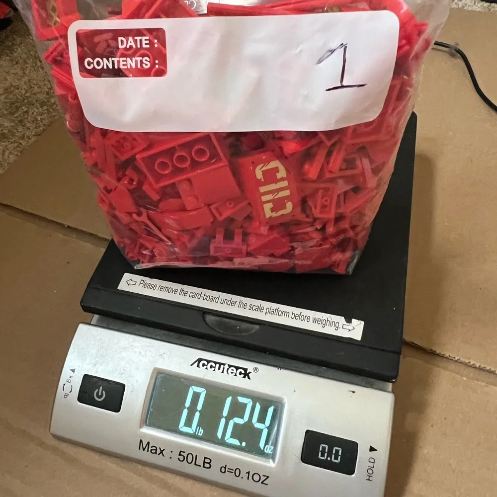 LEGO Small Red Accessories , Spare Parts And Small Brick Pieces. 12oz